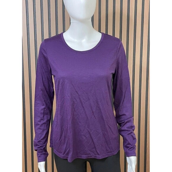 Ibex Women's S Purple T-Shirt Merino Wool Basic Casual Boho Embroidered Outdoor - Picture 1 of 8